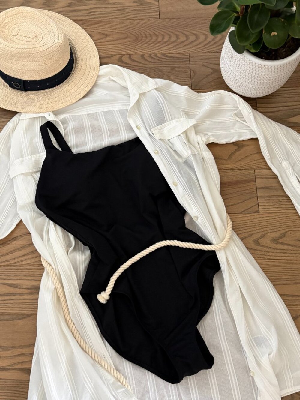 ATHLETA one piece bathing suit in black, NWOT